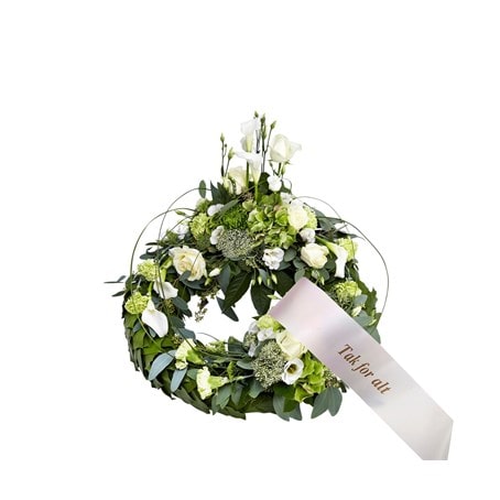 Wreath with ribbon