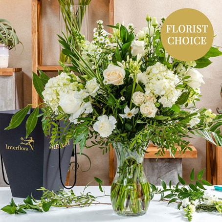 White florist's fantasy bouquet