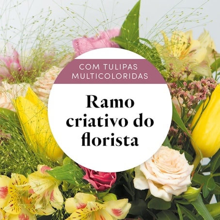 Ramo Criativo do Florista com Tulipas - Multicolorido